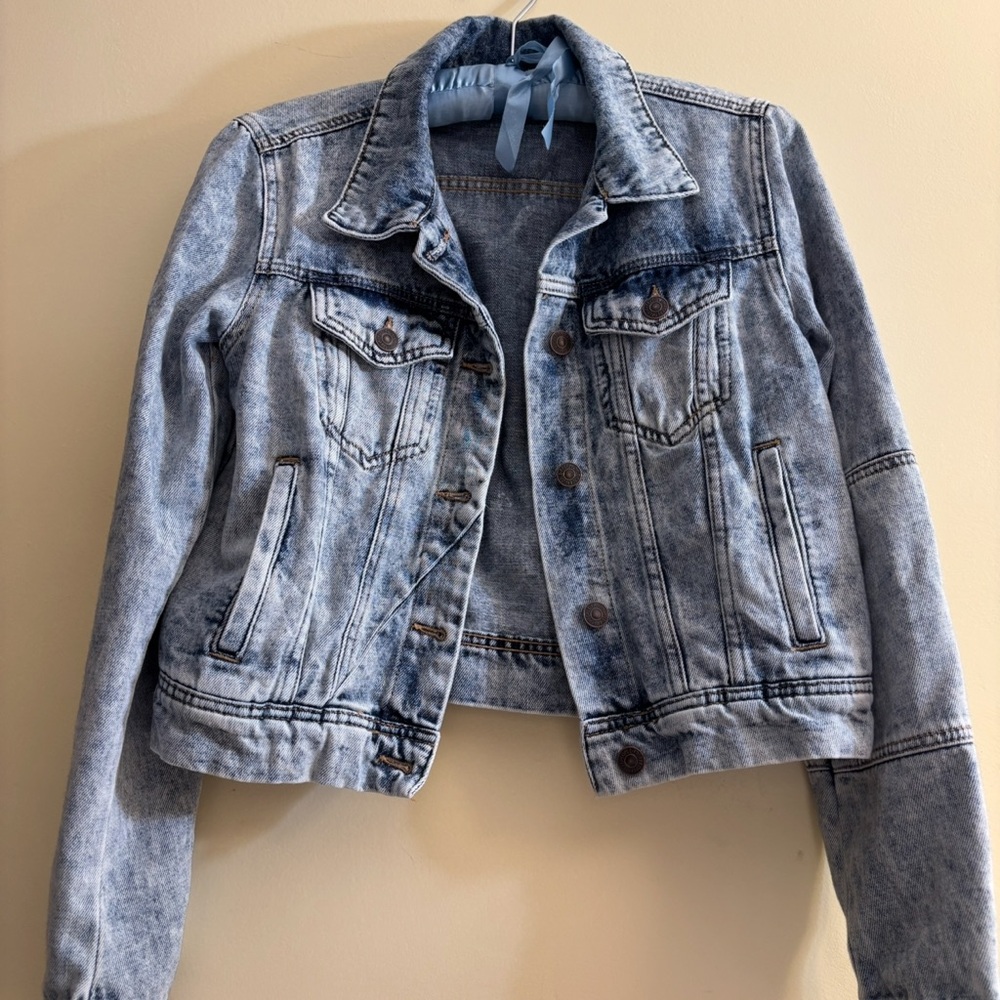 Nwot Free People Light Wash Jean Jacket